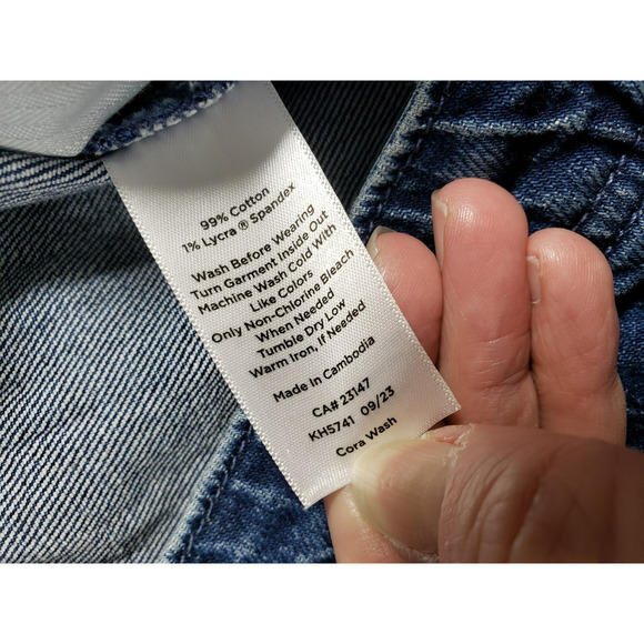 Talbots Jeans Size 8 Womens Blue Pants Stretch Ladies Mid Rise Wide Leg Crop NWT - Picture 5 of 15